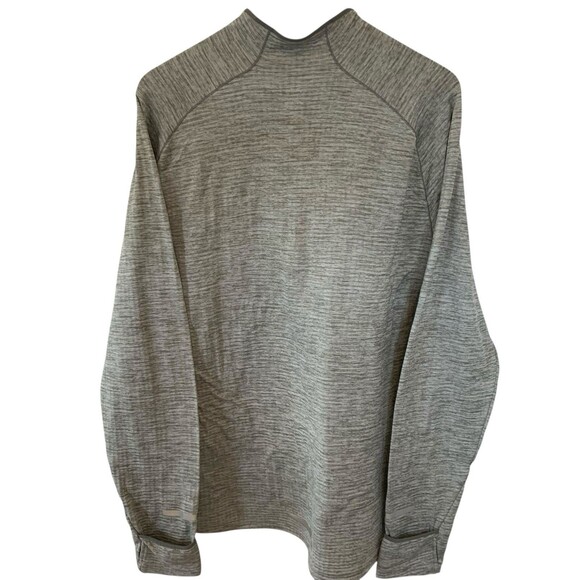 Nike Golf Men's Dri-Fit Long Sleeve Polo Shirt XL Gray Striped Quarter Zip - Picture 3 of 10